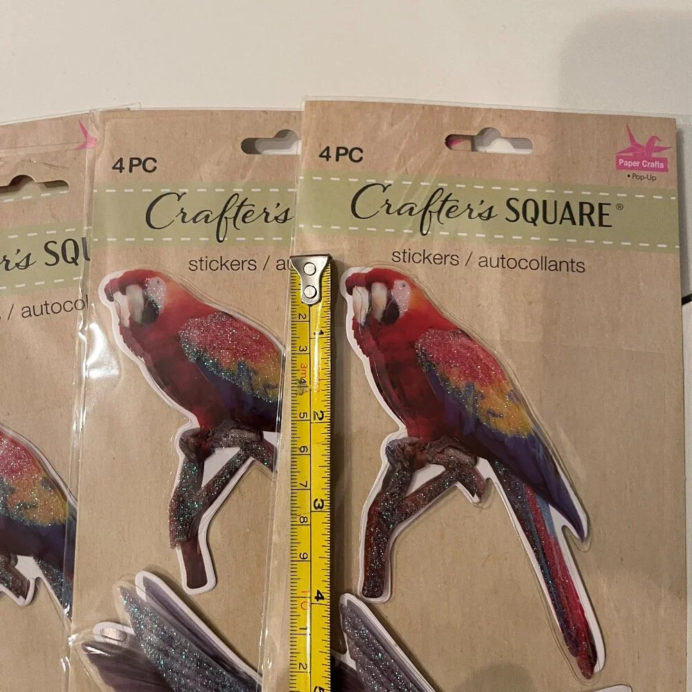 Bird Stickers (10 Packs of Foam Stickers)‎ Pet Themed NEW Crafter’s Square (p/x)